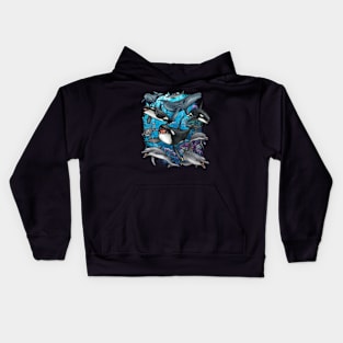 Whales and Dolphins Kids Hoodie